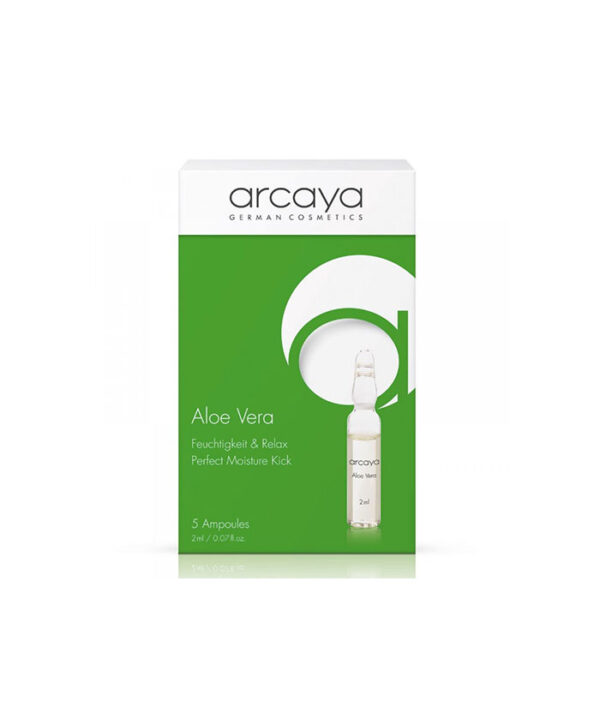 Arcaya-Aloe-Vera-Ampoules-00 آمپول غیر تزریقی مناسب آسیبهای پوستی آلوورا آرکایا 5 عدد - Image 1