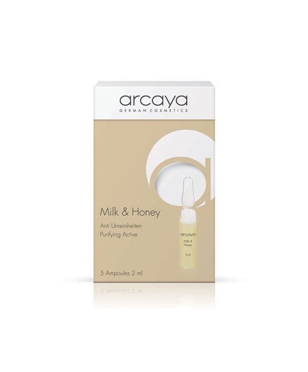 آمپول غیر تزریقی درمان پوست چرب و آکنه شیر و عسل آرکایا 5 عدد - Image 1