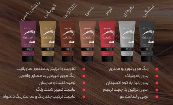 ماسک رنگ مو بدون آمونیاک اسلای کلر ای‌ بی‌ استایل رنگ نقره‌ ای حجم 200 میلی لیتر - Image 2