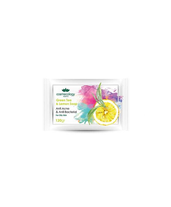 Cosmecology-Green-Tea-&-Lemon-Soap-120gr صابون چای سبز و لیمو کاسمکولوژی حجم 120 گرم - Image 1