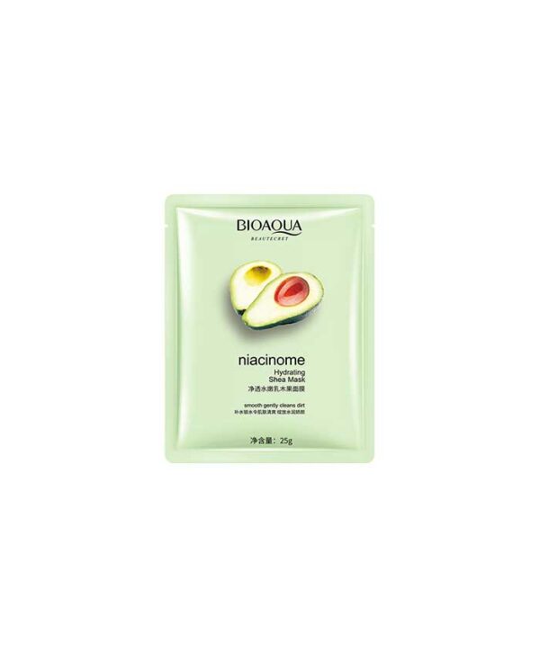 Bioaqua-Hydrating-Shea-Sheet-Facial-Mask-25gr-01 ماسک ورقه ای آب رسان آووکادو بیوآکوآ حجم 25 گرم - Image 1