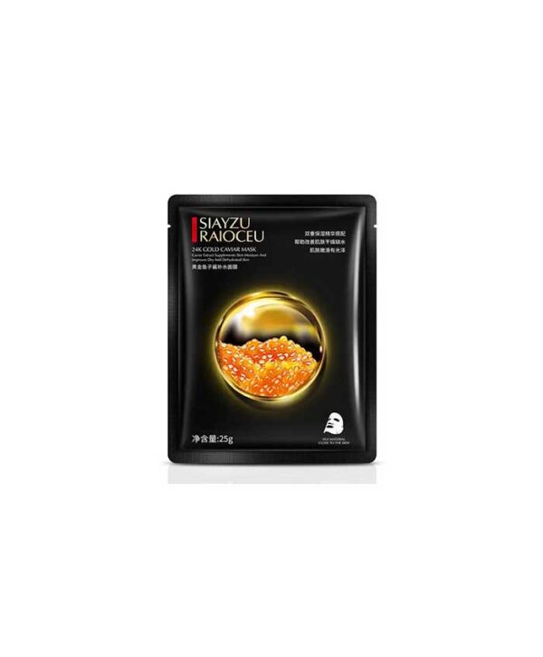 ماسک ورقه ای آب رسان صورت حاوی عصاره خاویار طلایی سیازو حجم 25 گرم - Image 1