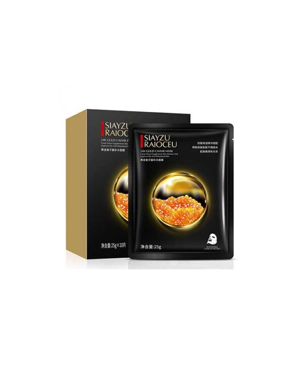 ماسک ورقه ای آب رسان صورت حاوی عصاره خاویار طلایی سیازو حجم 25 گرم - Image 2
