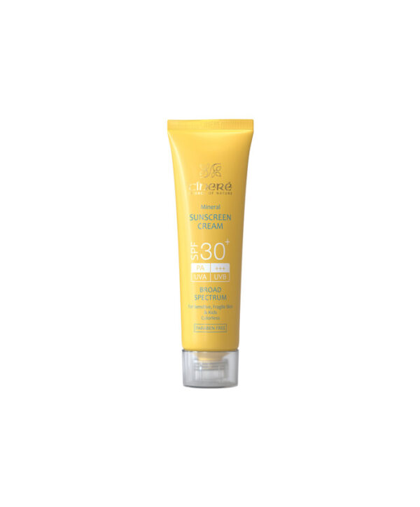 کرم ضد آفتاب بدون رنگ SPF30 سینره (مناسب پوست های نازک، حساس و کودکان) | 50 میلی‌لیتر