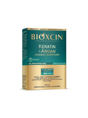 شامپو ترمیم کننده موی آسیب دیده و شکننده کراتین و آرگان بیوکسین | 300 میلی لیتر